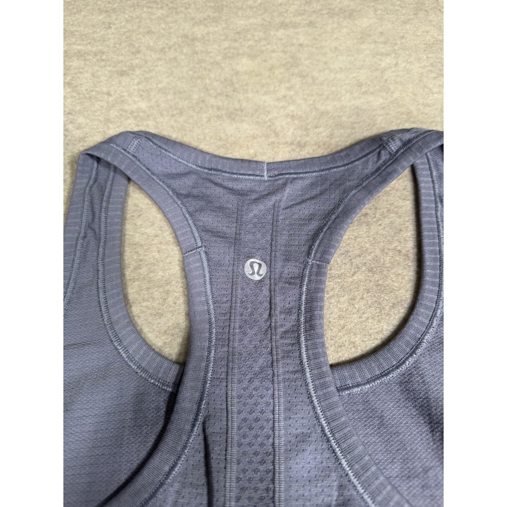Lululemon Swiftly Tech Racerback Tank Top Women 8 Blue Run For Cheese Sweet Life - Picture 7 of 10